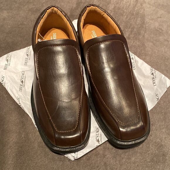 Men’s Deer Stags Greenpoint Dark Brown Shoes 902 Collection Size 11M NWT - Picture 9 of 9
